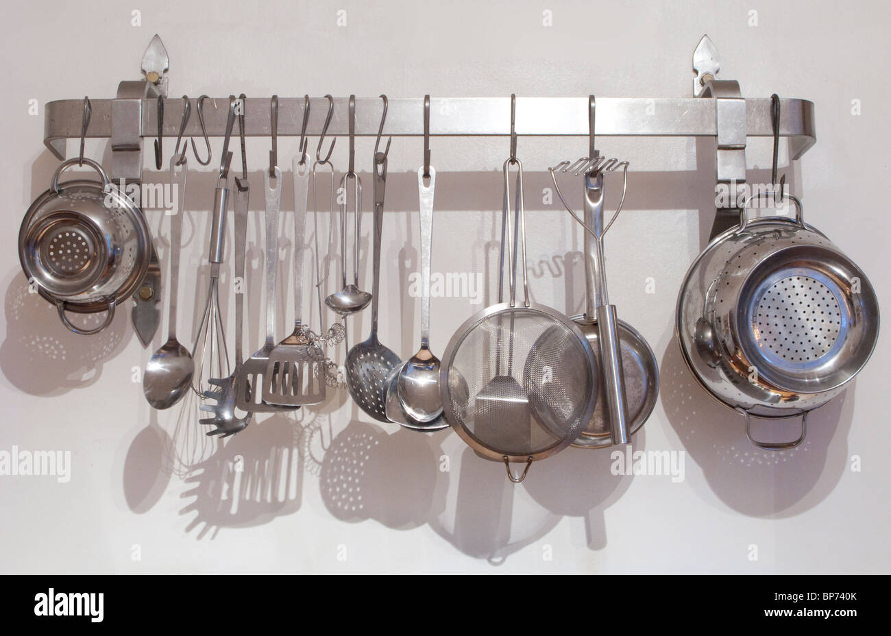 Utensili da cucina , Cook, cottura , cucina, rack, chef strumenti , cibo , strumenti culinari , Foto Stock