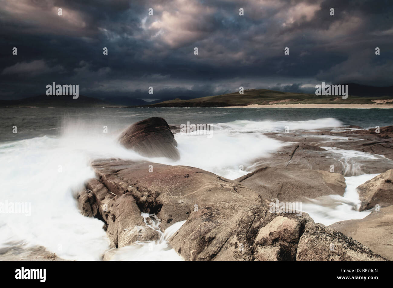 Avvicinando storm Isle of Harris Hebredies esterno Foto Stock