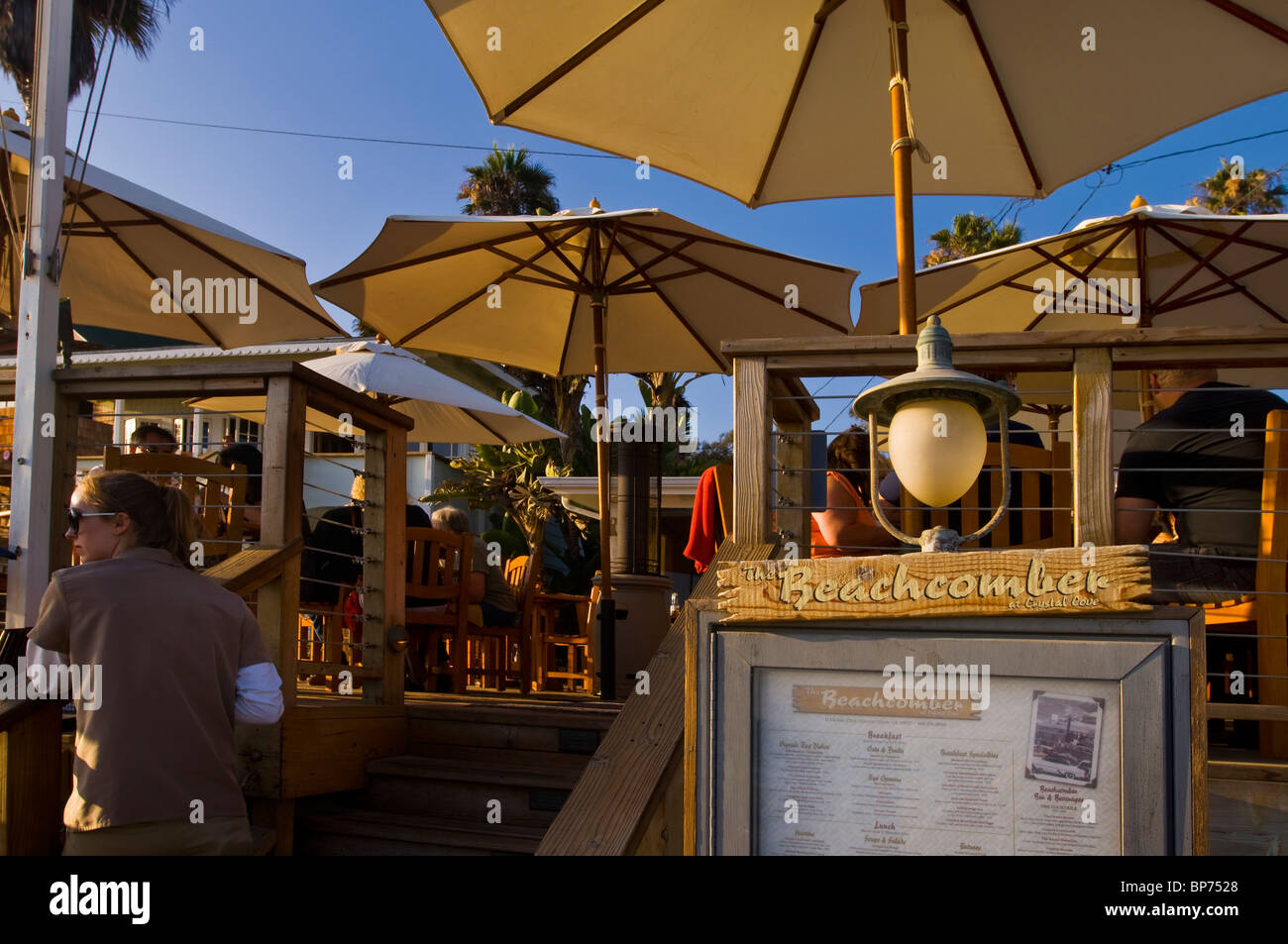 Il Beachcomber Cafe, il Crystal Cove stato parco storico distretto, Corona del Mar, Newport Beach in California Foto Stock