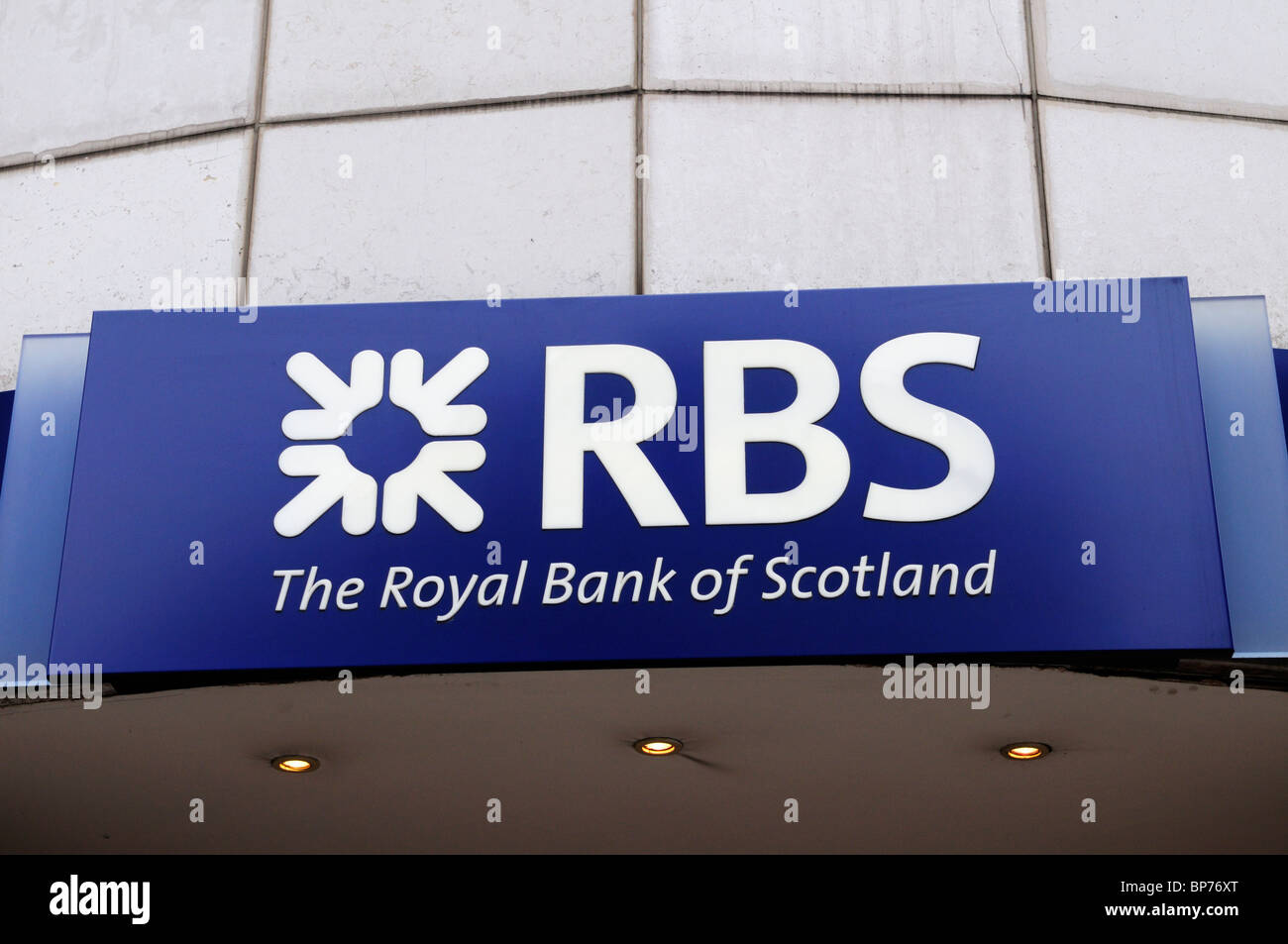 RBS The Royal Bank of Scotland segno logo, London, England, Regno Unito Foto Stock