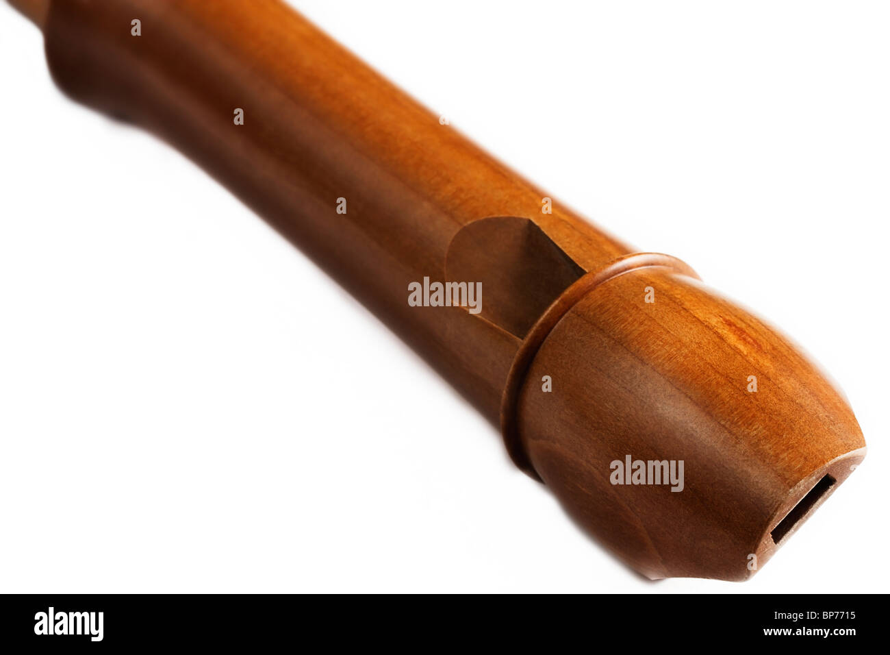 Primo piano diagonale di un legno flauto degli alti Foto Stock