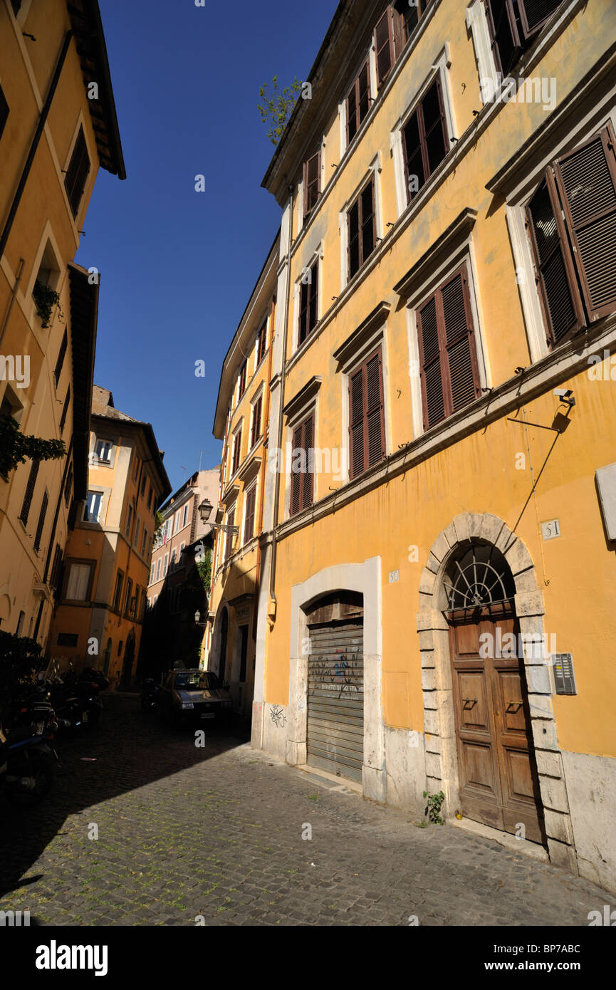 Italia, Roma, Trastevere, via Foto Stock