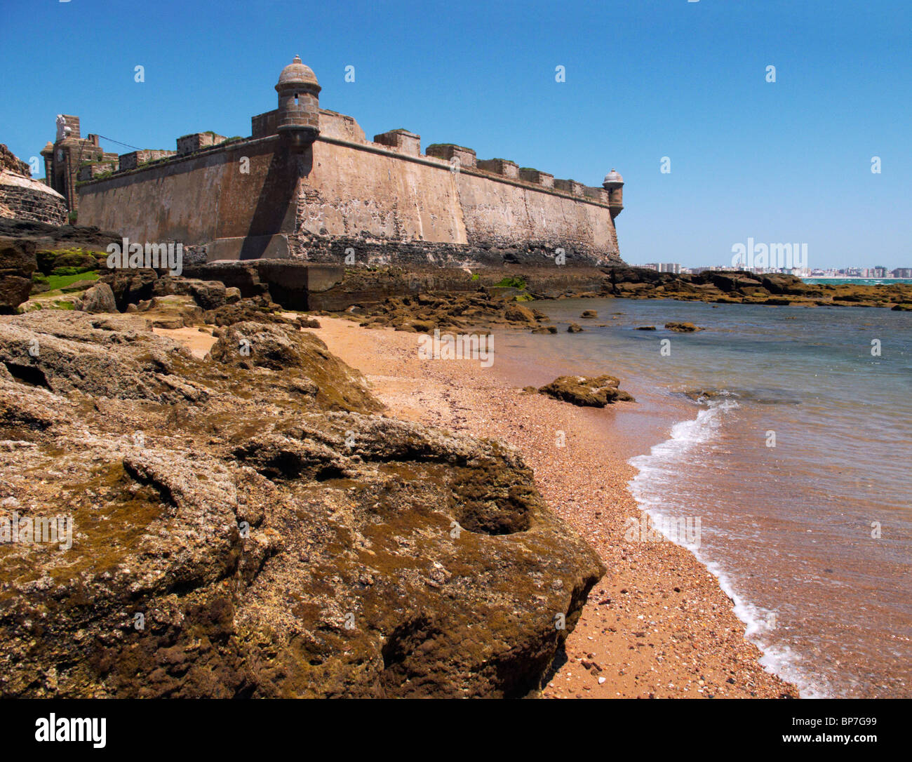 Castillo de San Sebastian, Cadice. In Andalusia, Spagna. Foto Stock