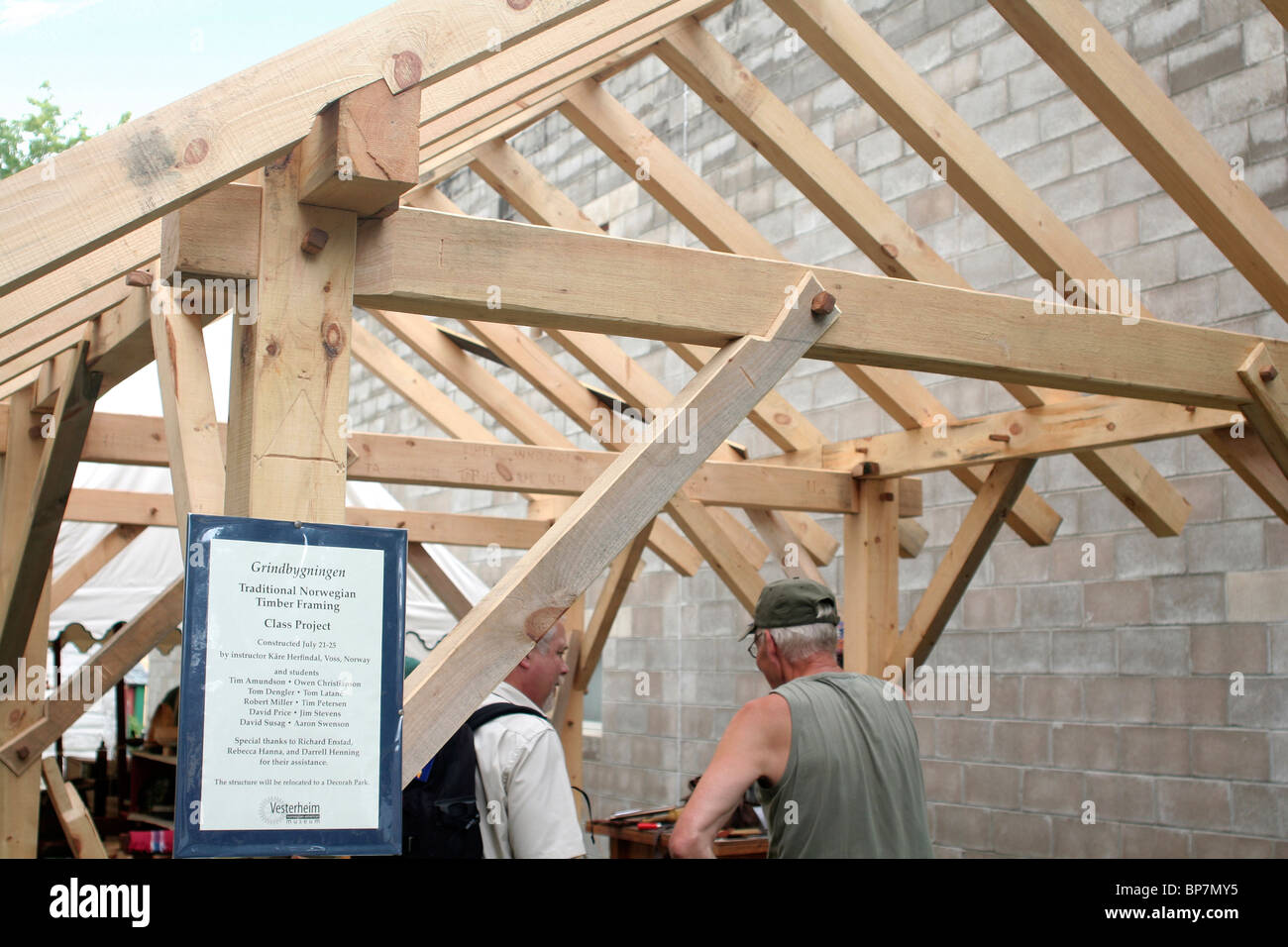 Nordic Timber home costruzione Foto Stock