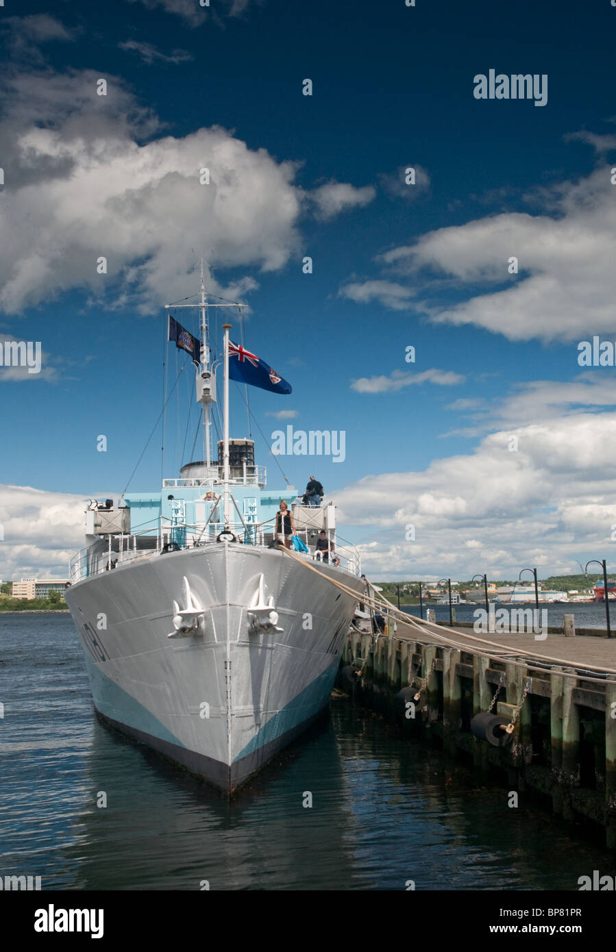 La HMCS Sackville attraccata a Halifax Nova Scotia Foto Stock