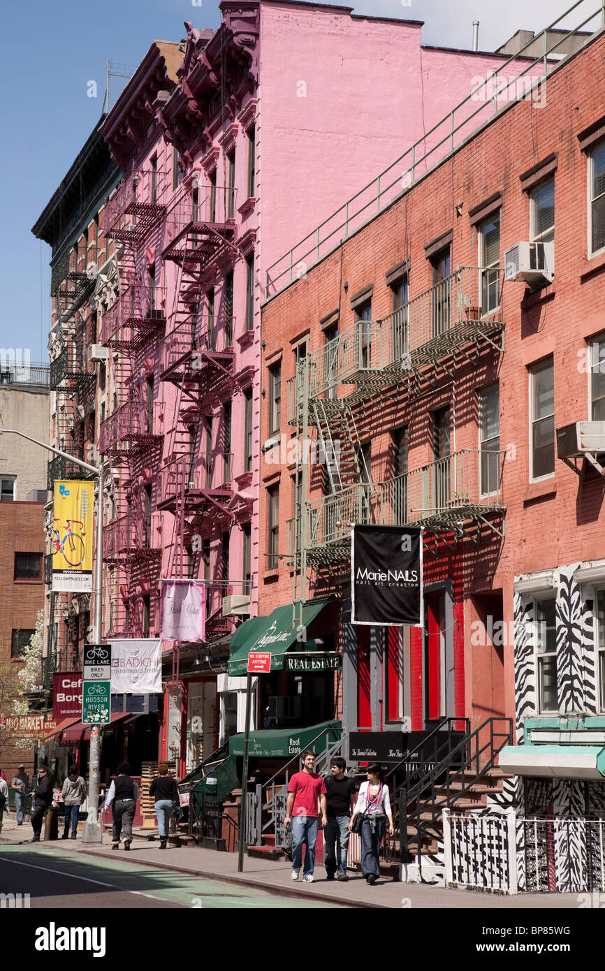 Prince Street, Soho NYC Foto Stock