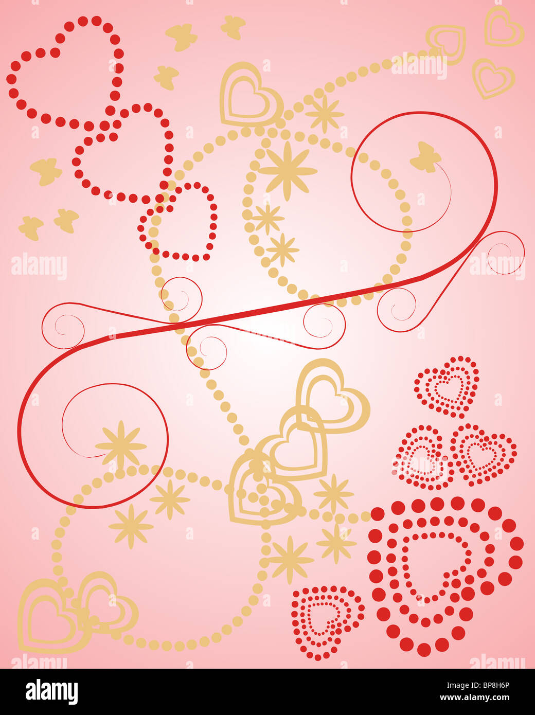 cuori romantici Foto Stock