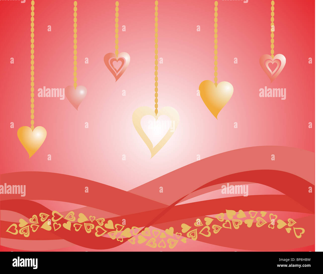 cuori romantici Foto Stock