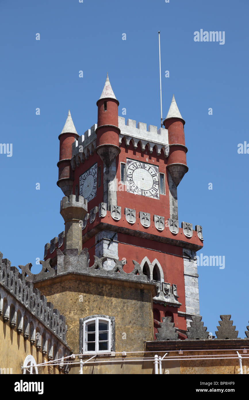 Dettaglio della pena il Palazzo Nazionale di Sintra, Portogallo Foto Stock