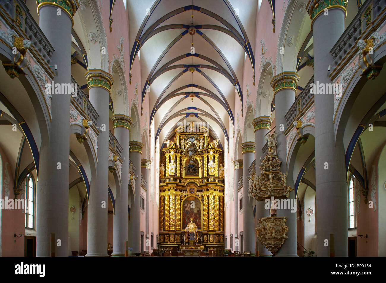 Ex Jesuitenkirche (chiesa), Strasse der Weserrenaissance, Paderborn, Teutoburger Wald, LIPPE, Northrhine-Westphalia, Germania Foto Stock