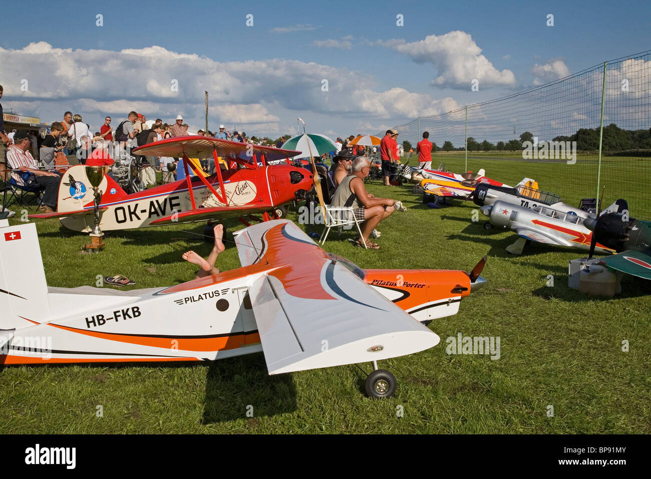 Modello XXL aeromobili mostrano, Flugtag, Lehrte vicino Hannover, Bassa Sassonia, Germania Foto Stock