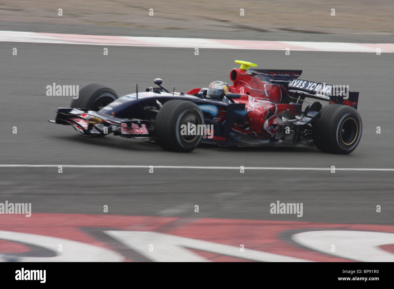 Sebastian Vettel Toro Rosso 2008 Silverstone Foto Stock