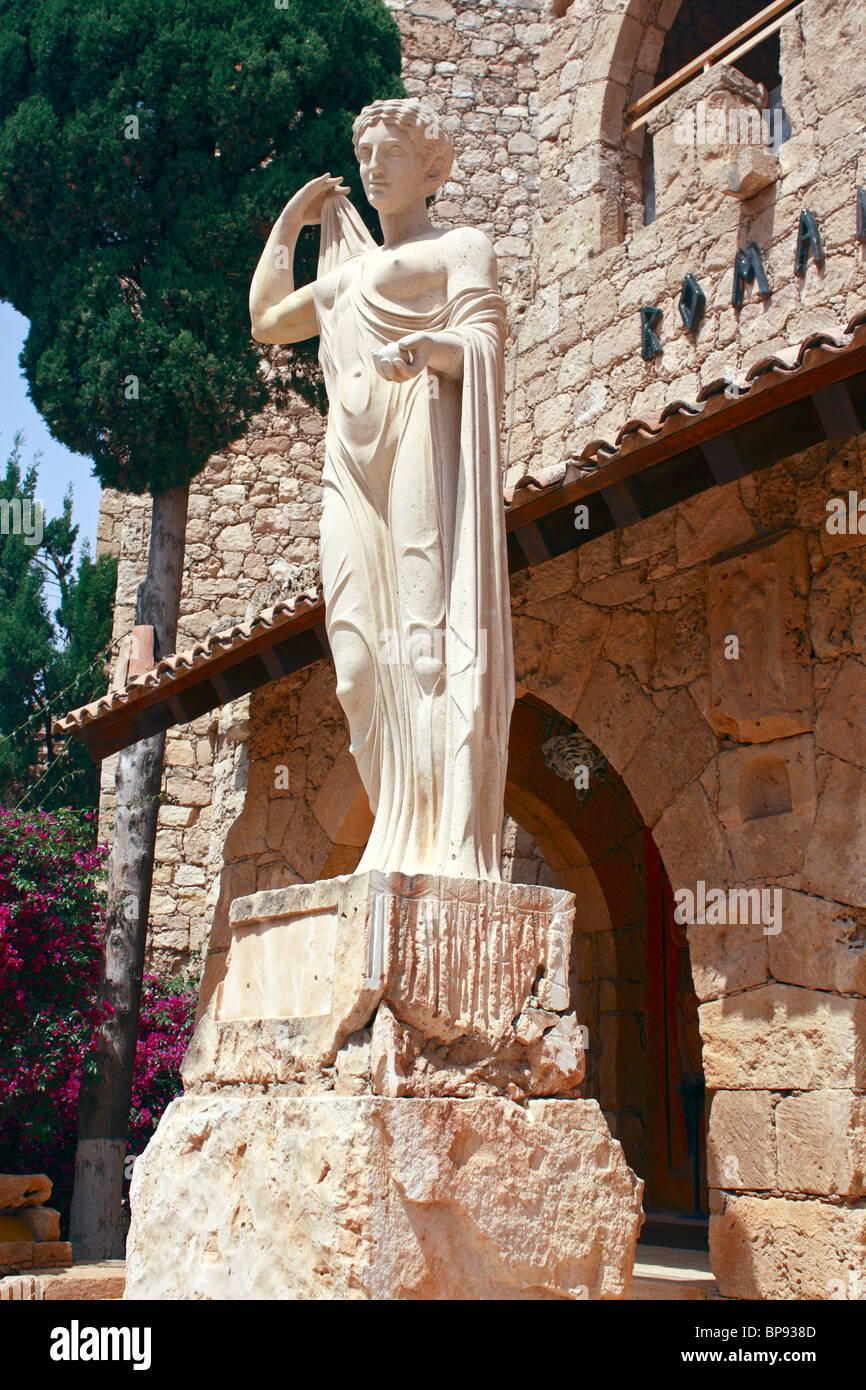 Statua del mitico dea Afrodite Pafos Paphos Cipro del Sud UE Unione europea EUROPA Foto Stock