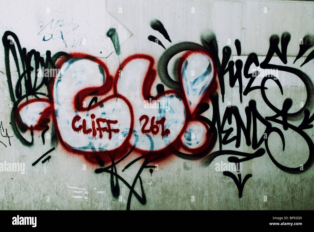 Graffiti Berlino Germania Foto Stock
