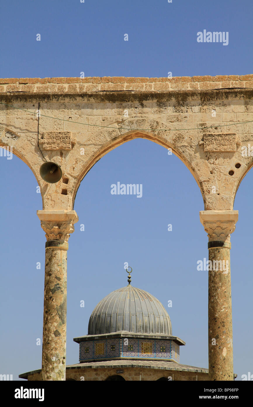 Israele, Gerusalemme, la cupola della catena al Haram esh Sharif Foto Stock