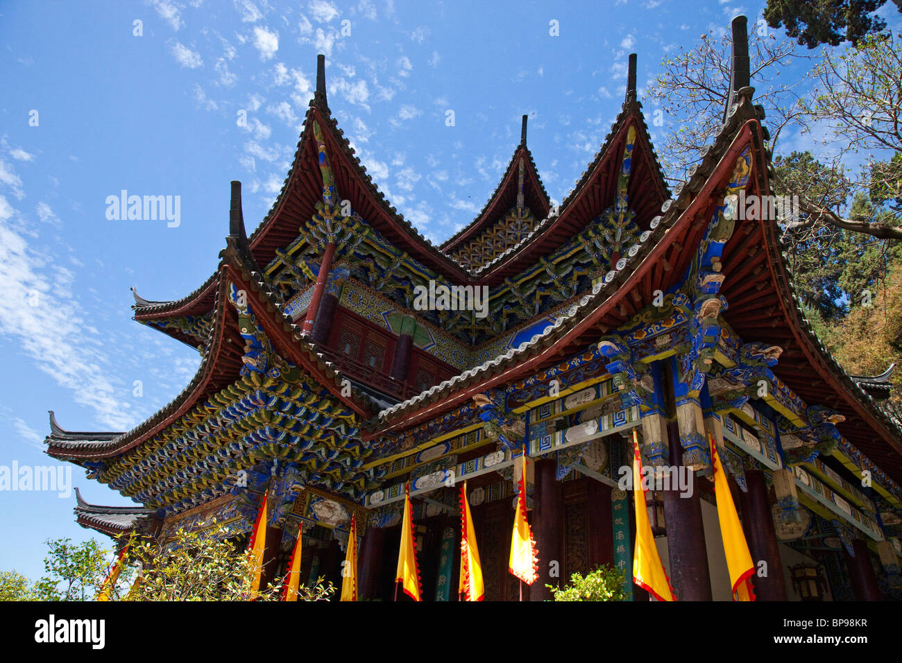 Tempio buddista a Mu residenza familiare, la città vecchia di Lijiang, nella provincia dello Yunnan in Cina Foto Stock