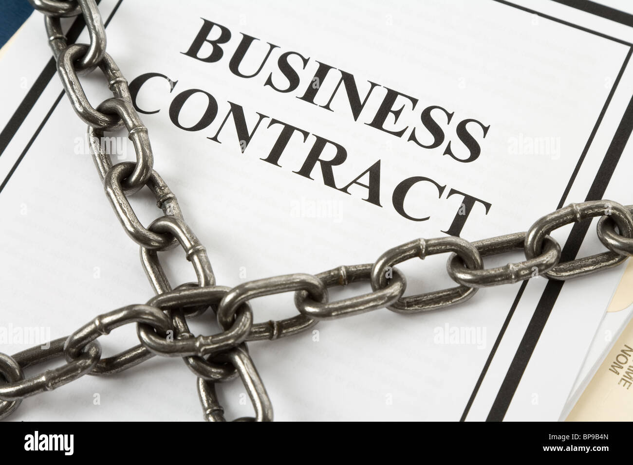 Contratto di Business e catena, la concezione di business Foto Stock