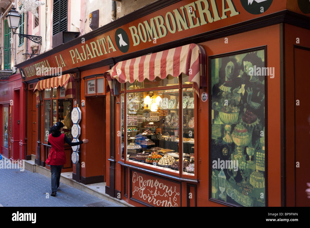 La Pajarita Bomboneria, Palma de Mallorca, Spagna Foto Stock