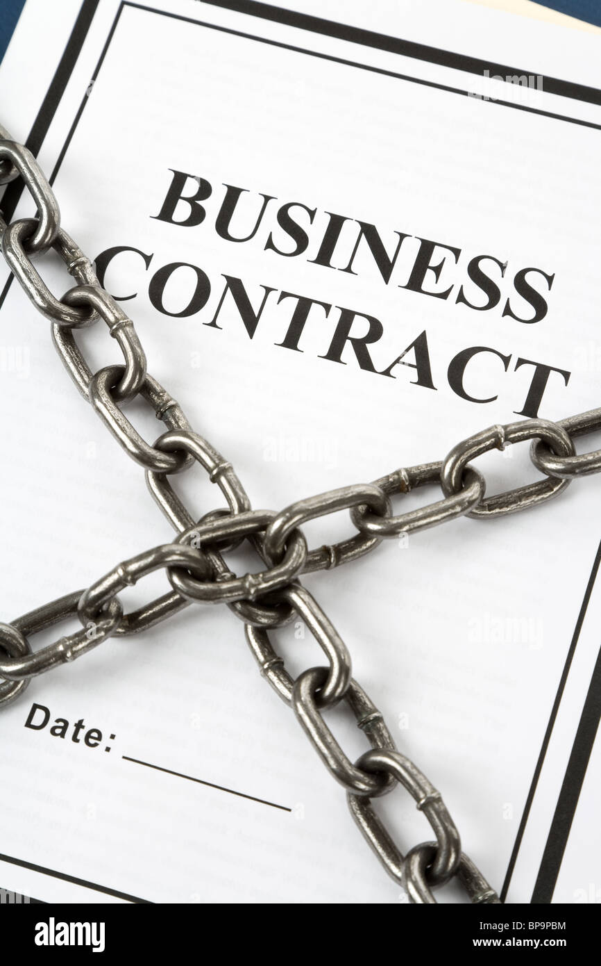 Contratto di Business e catena, la concezione di business Foto Stock