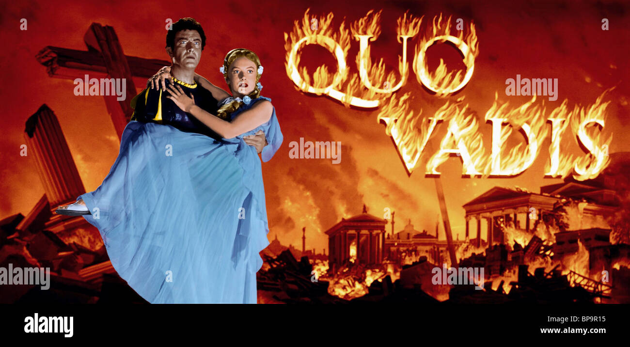 ROBERT TAYLOR, Deborah Kerr, QUO VADIS, 1951 Foto Stock