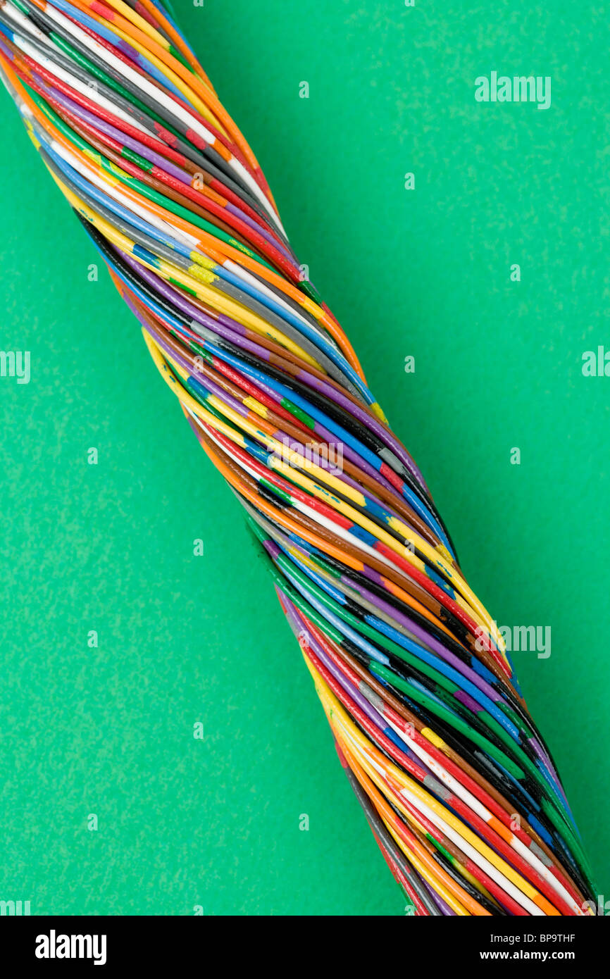 Cavo colorato, il concetto di comunicazione, linea dati Foto Stock