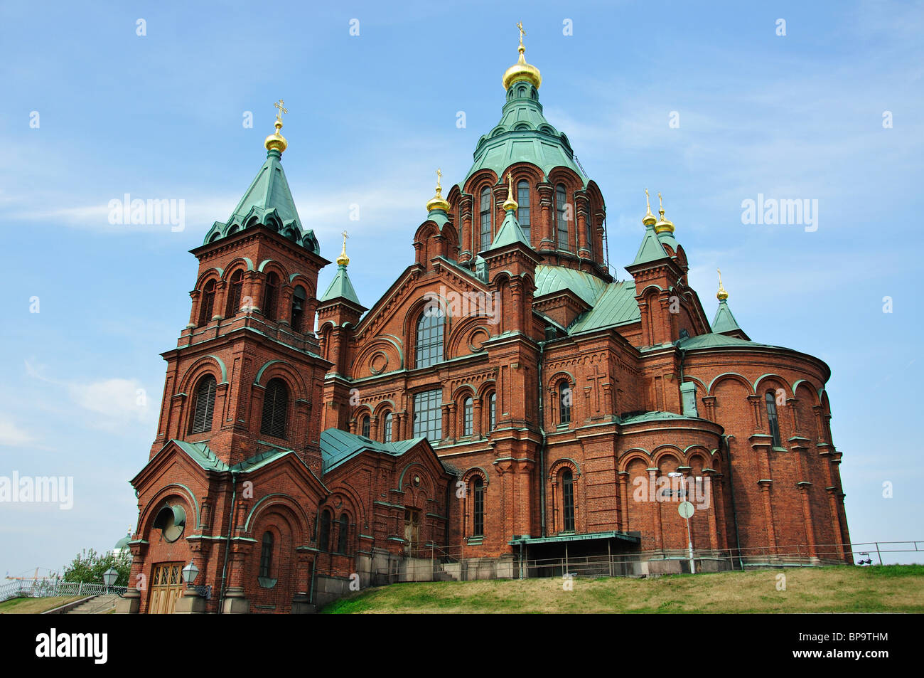 Cattedrale Uspenski, Katajanokka Penisola, Helsinki, regione di Uusimaa, la Repubblica di Finlandia Foto Stock