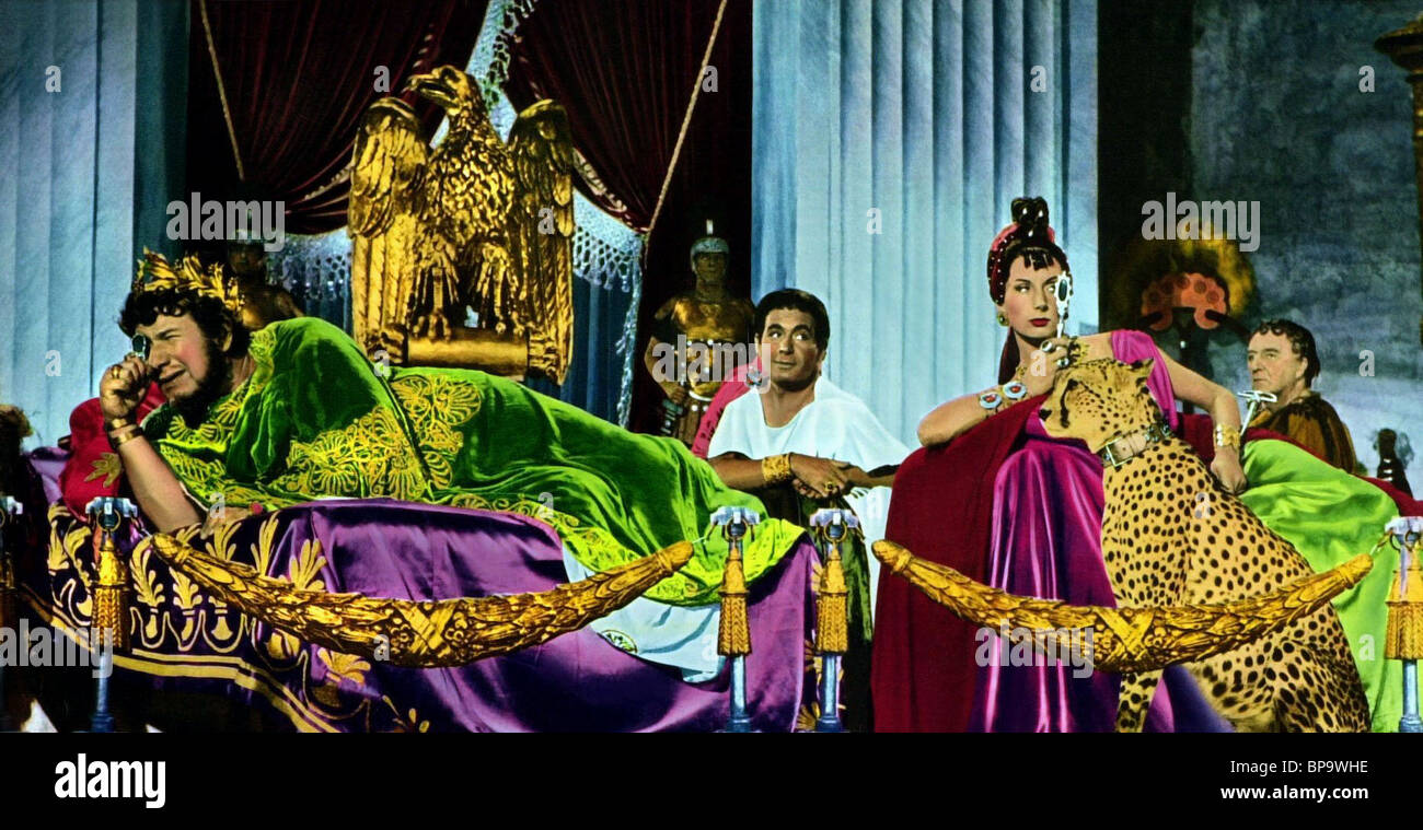 PETER USTINOV LEO GENN PATRICIA LAFFAN QUO VADIS (1951) Foto Stock