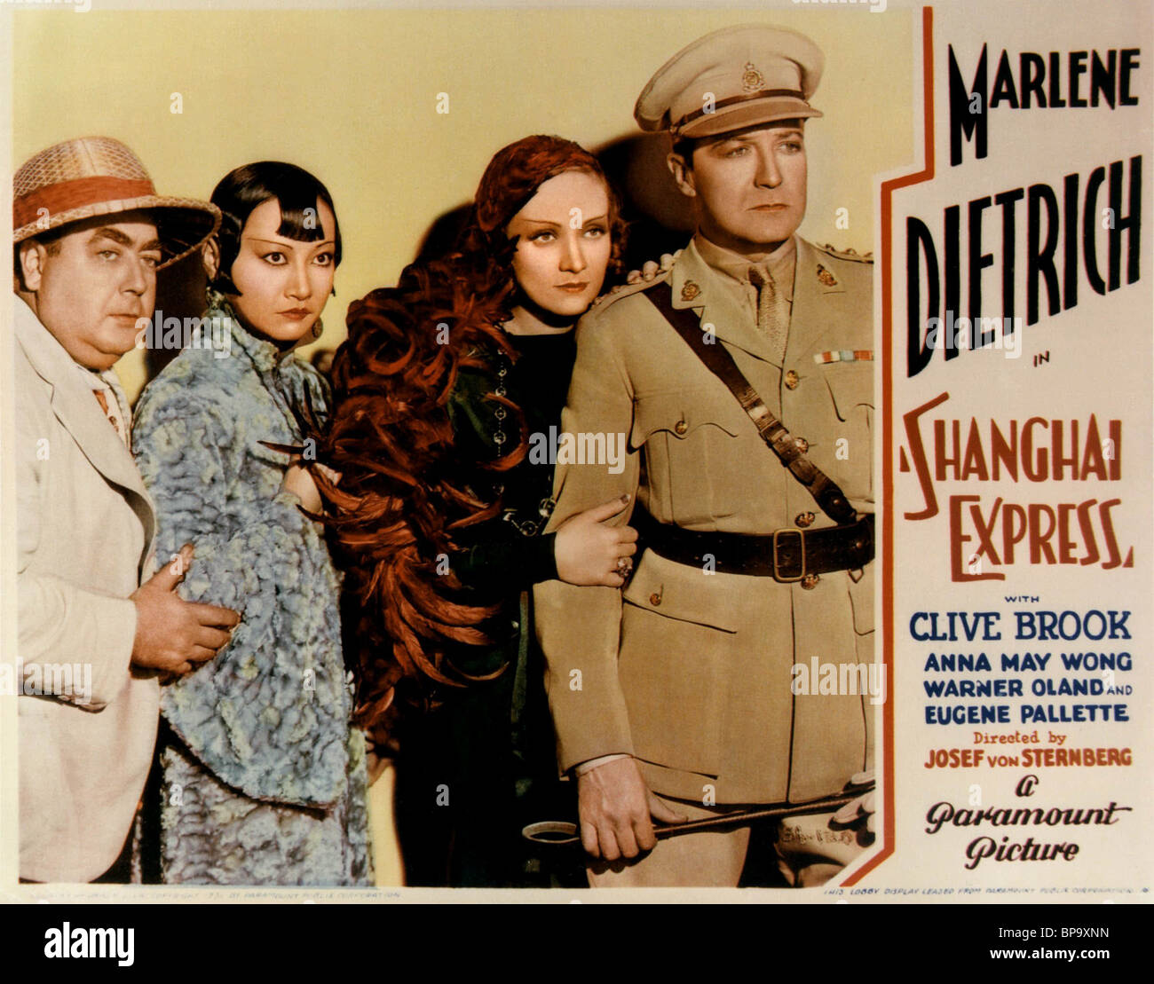 MARLENE DIETRICH POSTER DEL FILM SHANGHAI EXPRESS (1932) Foto Stock