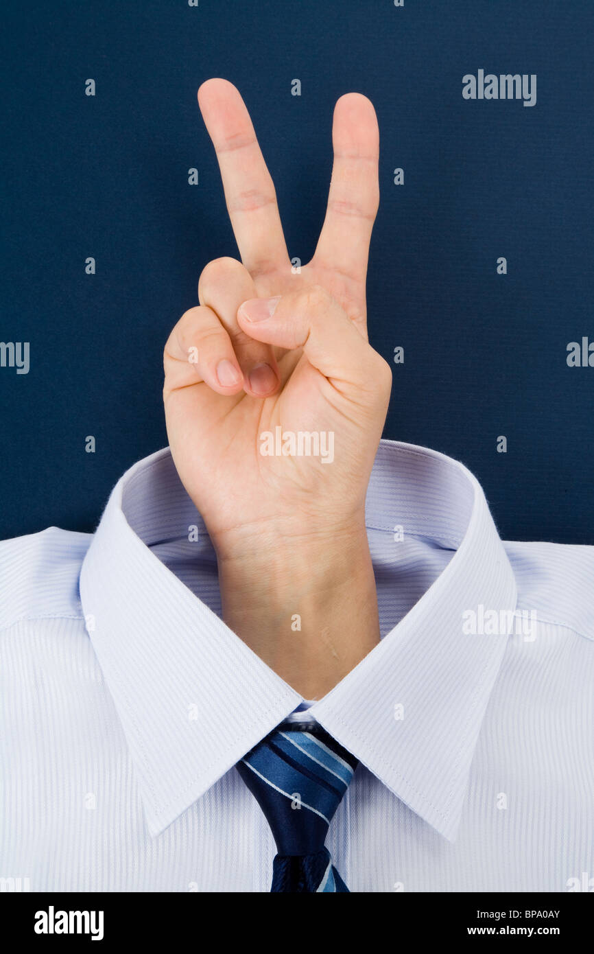 Un gesto a mano e camicia, la concezione di business Foto Stock