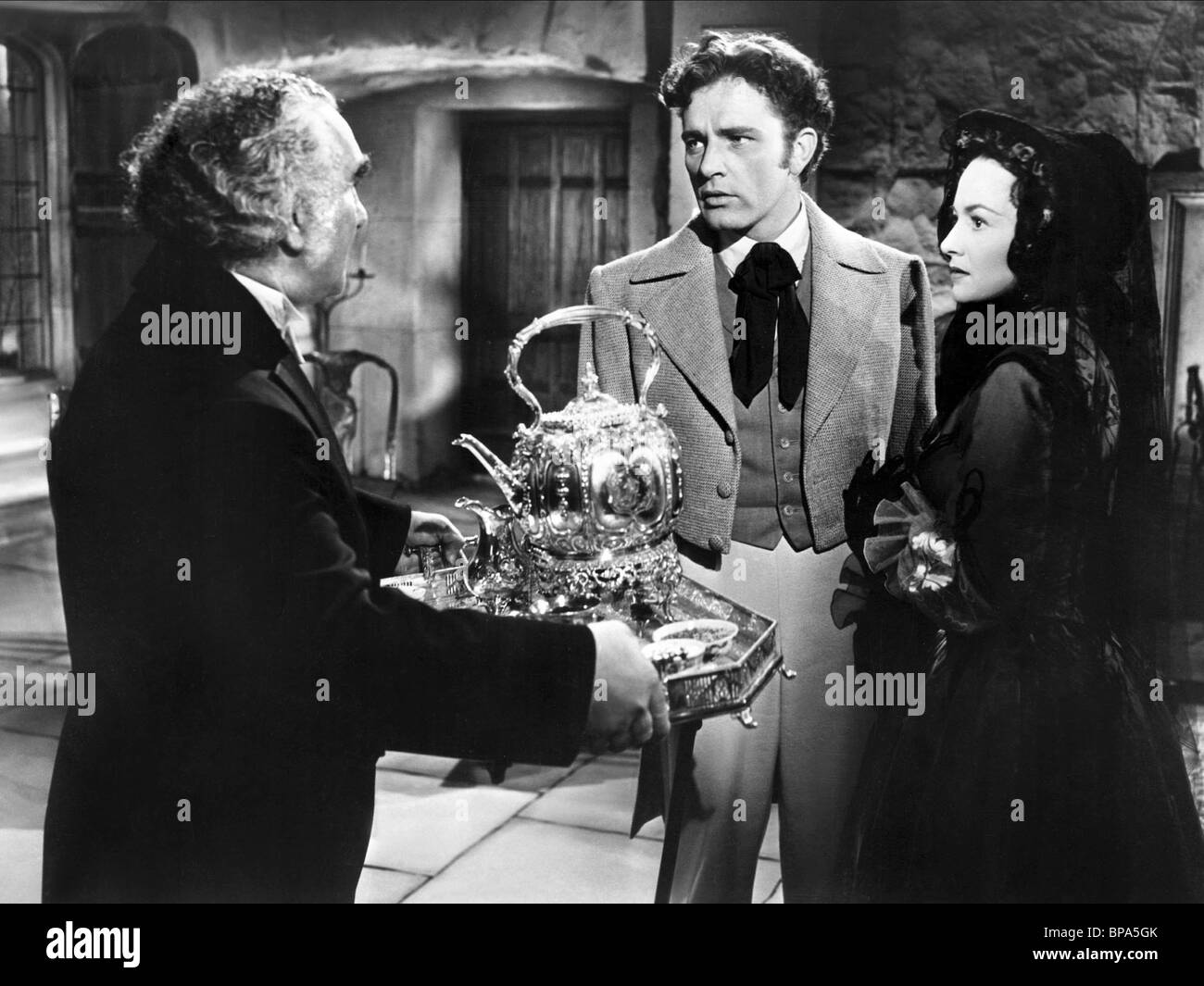 RICHARD BURTON, Olivia de Havilland, mio cugino RACHEL, 1952 Foto Stock