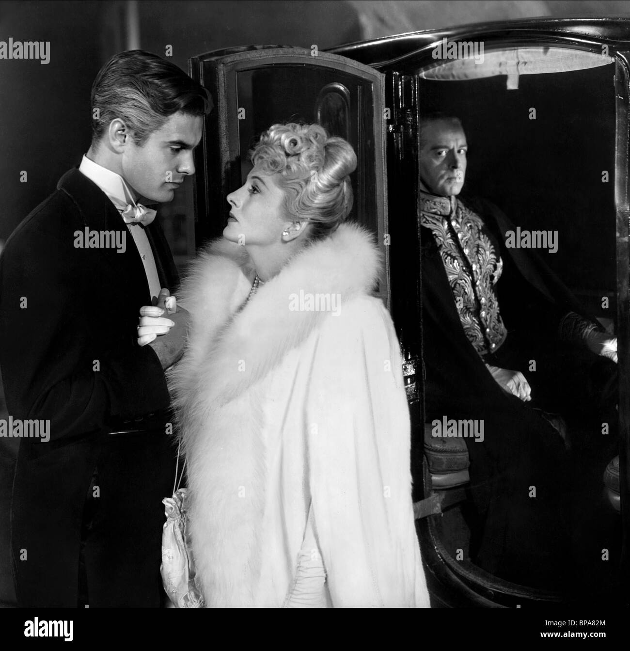 LOUIS JOURDAN, Joan FONTAINE, MARCEL JOURNET, LETTERA DA UNA DONNA sconosciuta, 1948 Foto Stock