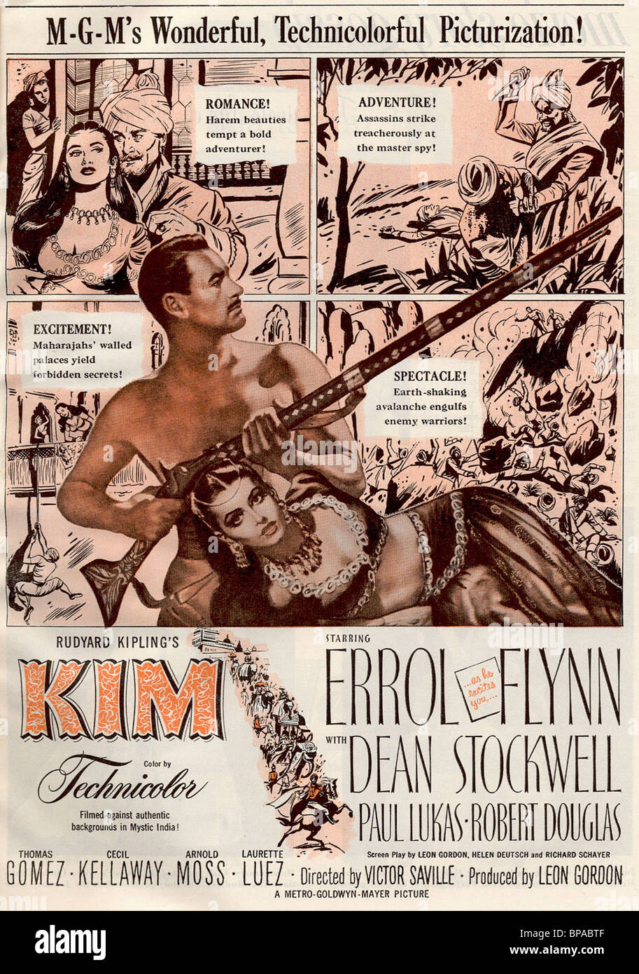 POSTER DEL FILM KIM (1950) Foto Stock