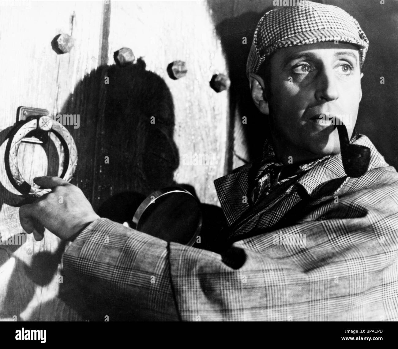 BASIL RATHBONE Sherlock Holmes: Il Segugio del BASKERVILLES (1939) Foto Stock