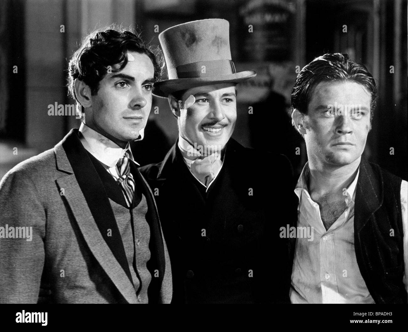 TYRONE POWER, DON AMECHE, NELLA VECCHIA Chicago, 1938 Foto Stock