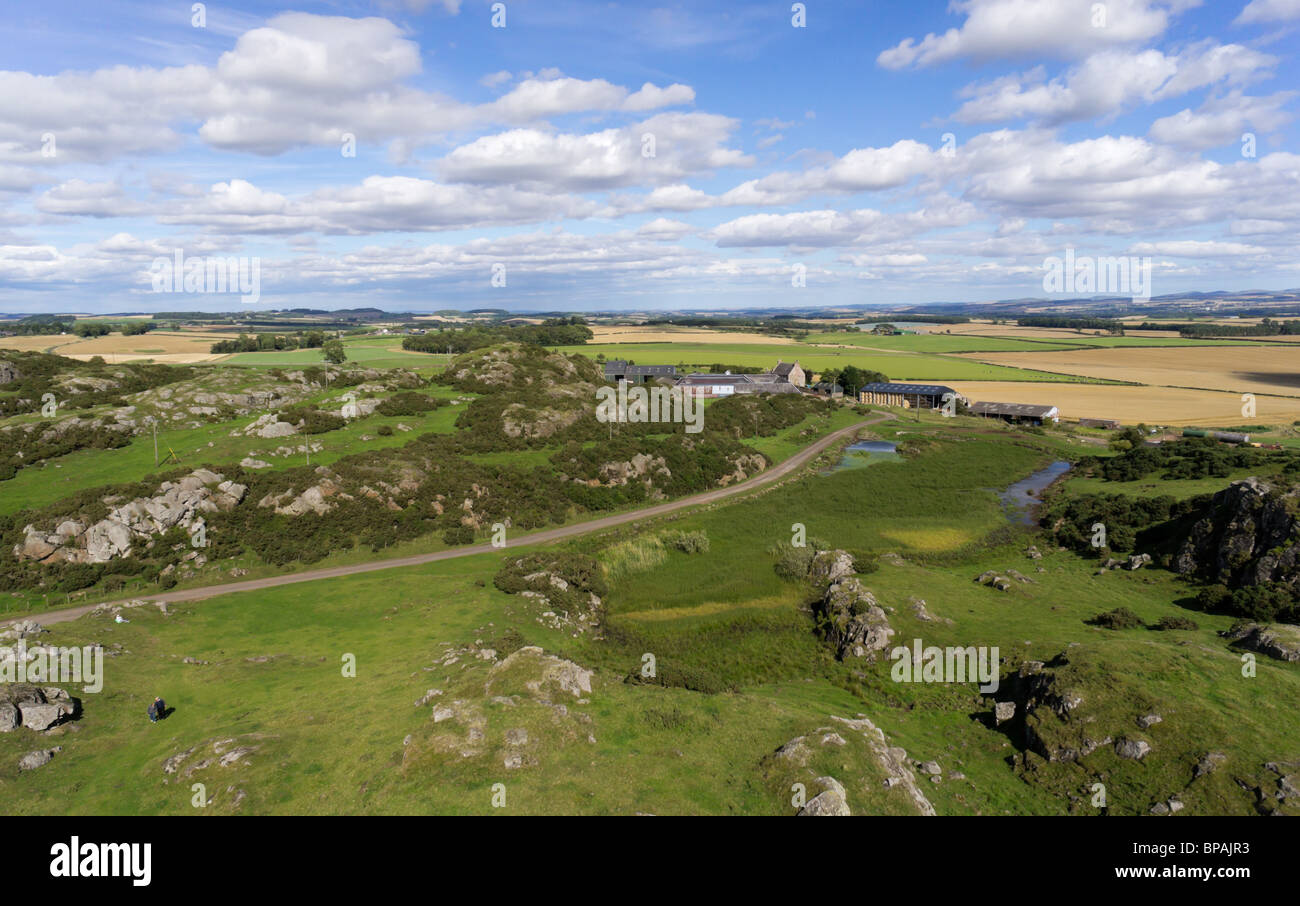 Fattoria di Sandyknowe, Scottish Borders, dalla Torre Smailholm - Walter Scott i collegamenti Foto Stock