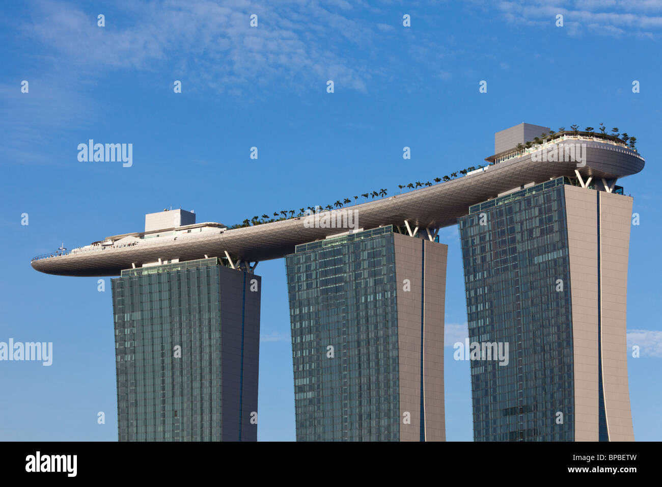 Il Marina Bay Sands Resort Hotel, Marina Bay, Singapore Foto Stock