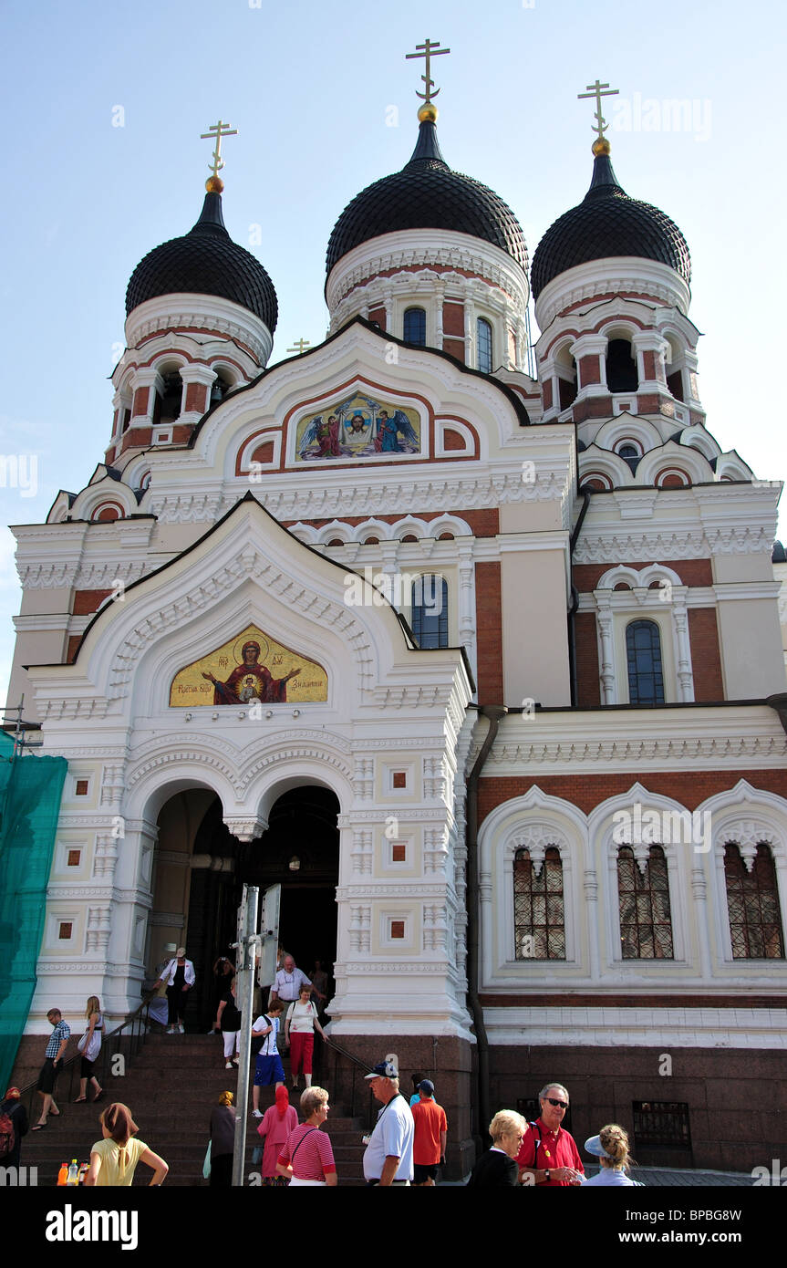 Cattedrale di Alexander Nevski, Toompea Hill, la Città Vecchia di Tallinn, Harju County, della Repubblica di Estonia Foto Stock