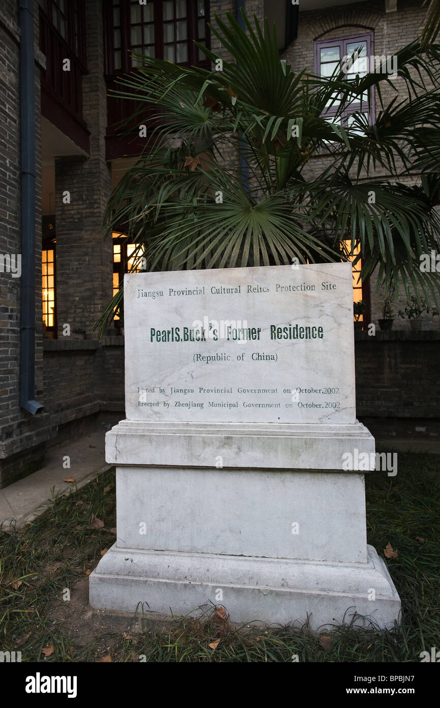 Pearl Buck's (sai Zhenzhu) Residence Museum residence, Zhenjiang, Cina Foto Stock
