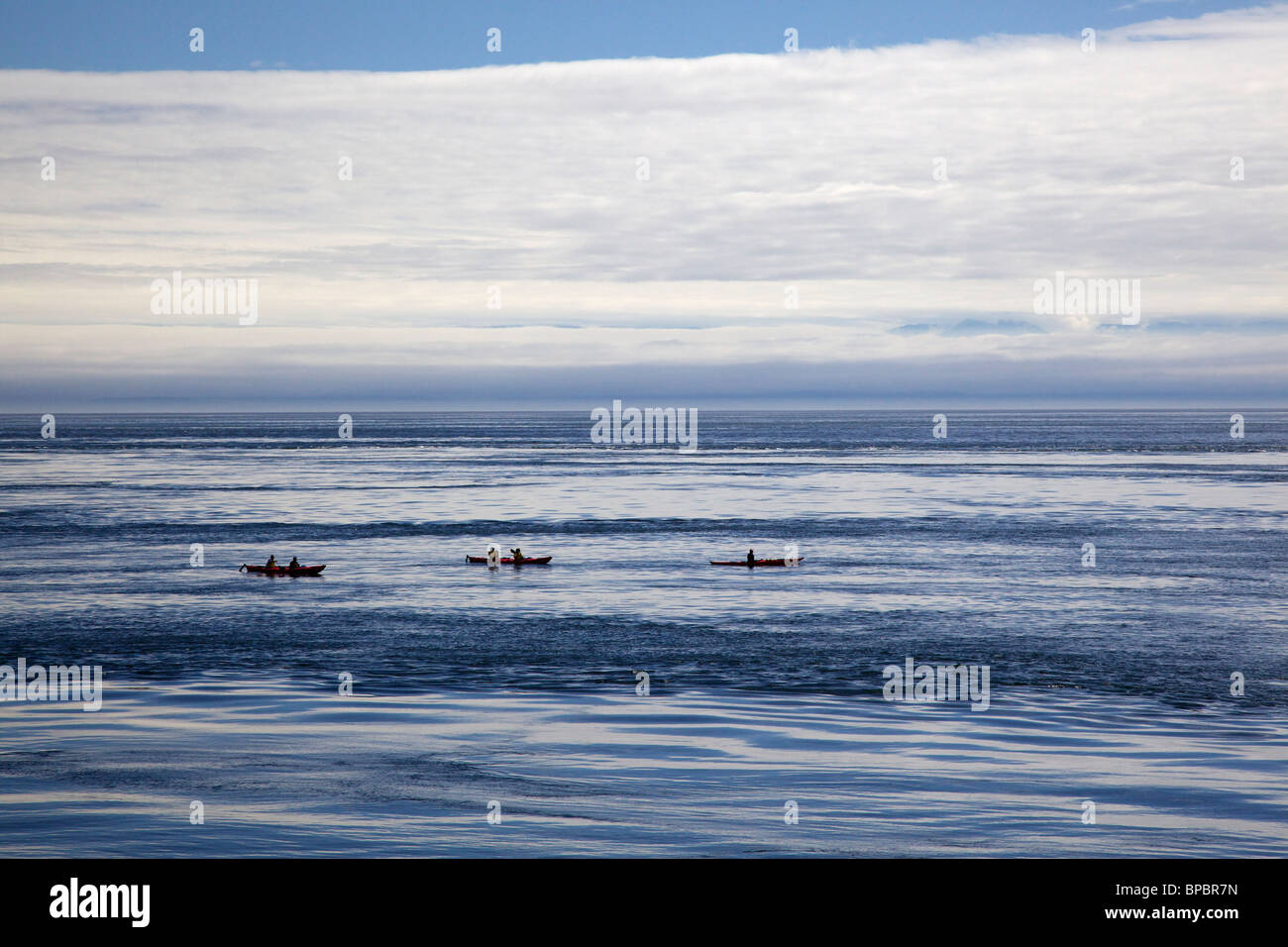 Kayak da mare. Fornace di calce parco dello stato di Washington. San Juan Island. Foto Stock