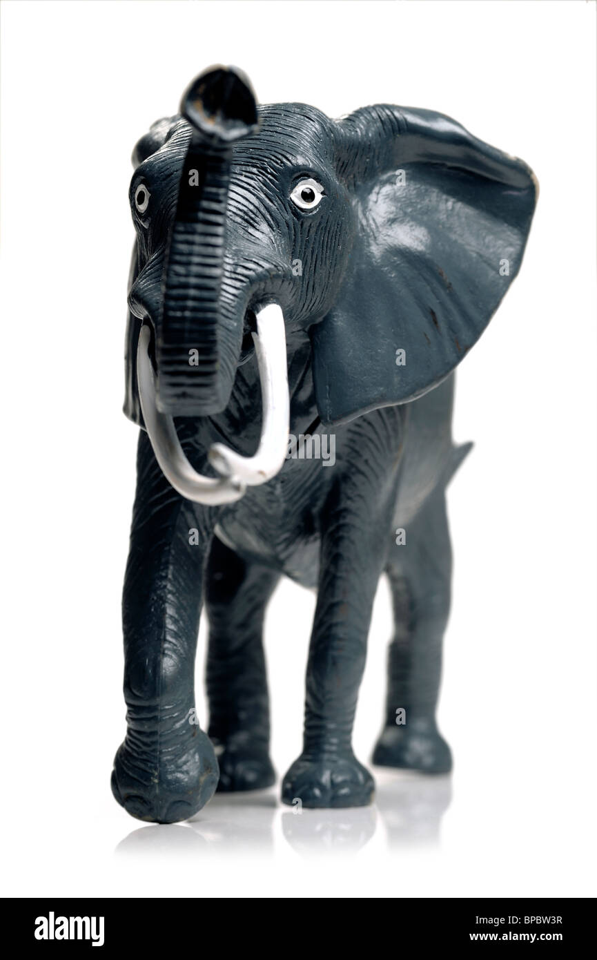 Giocattolo elefante in plastica Foto Stock