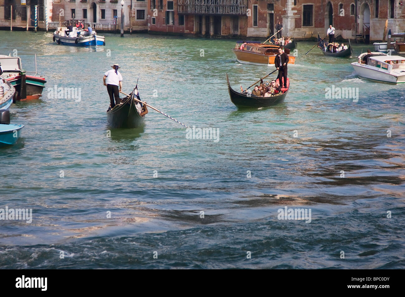 Il Canal Grande al mattino a Venezia, Italia. Foto Stock