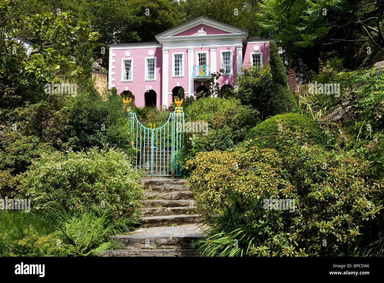 Portmeirion Italianamente Village Gwynedd Wales UK Foto Stock