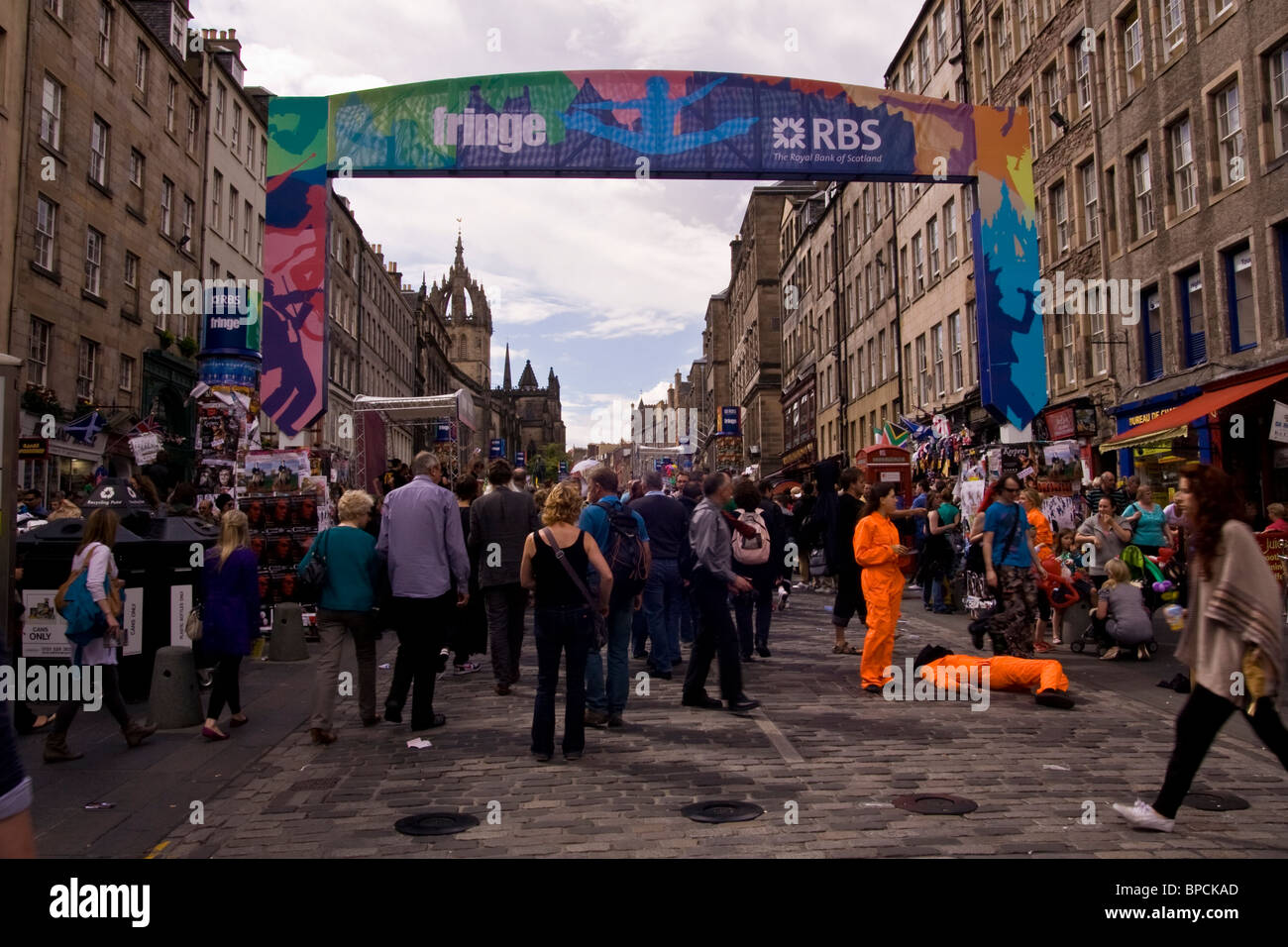 La frangia sul Royal Mile Foto Stock