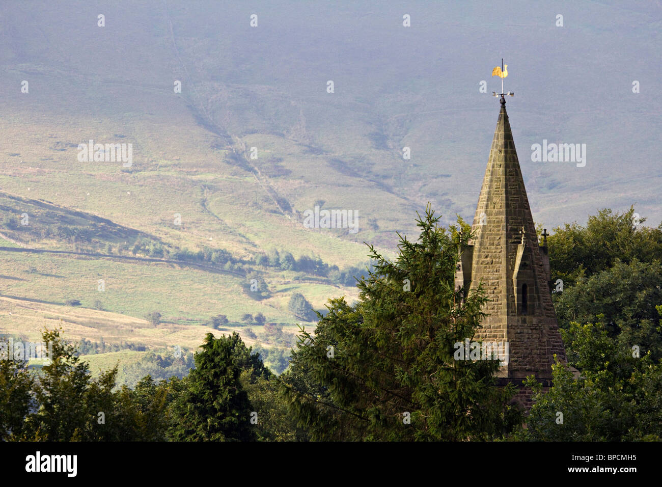 Edale chiesa parrocchiale derbyshire Peak District Inghilterra uk gb Foto Stock