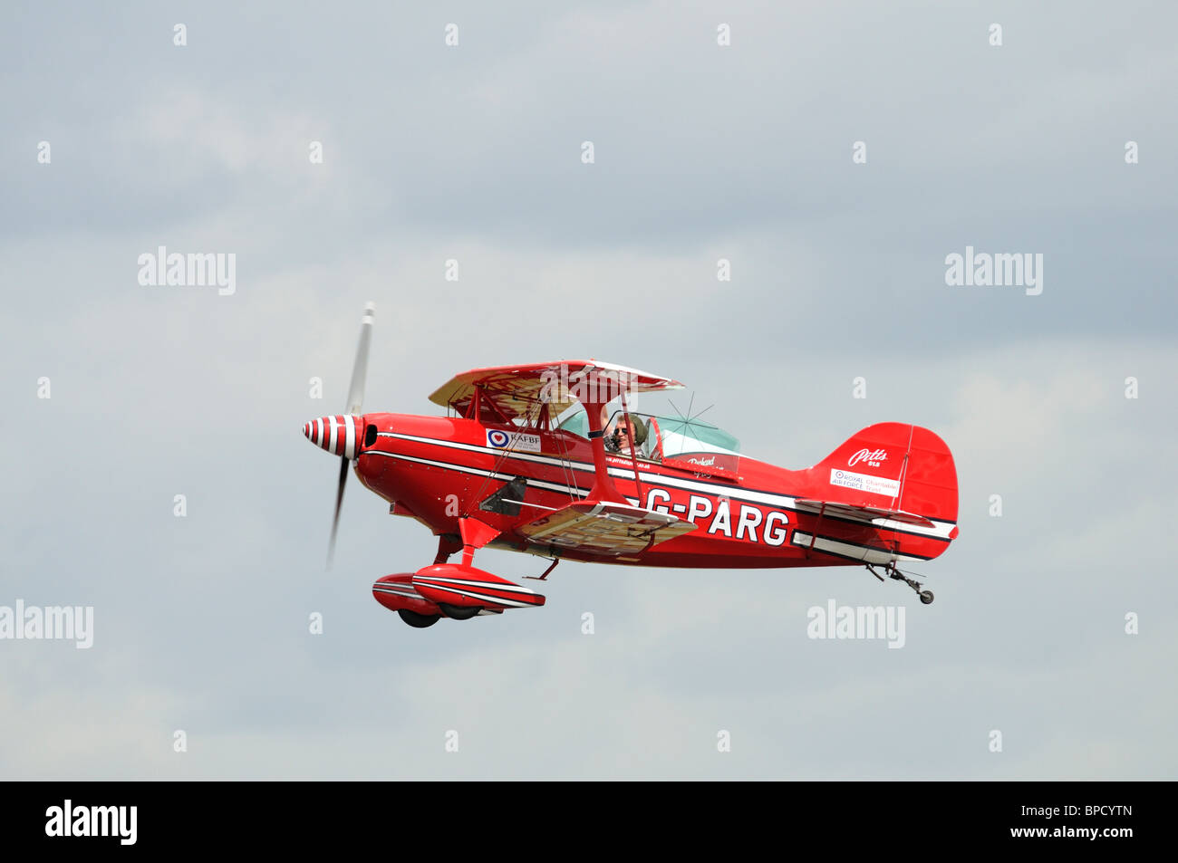 G-PARG Pitts SpecialS1 biplano acrobatico visualizza a 2010 Royal International Air Tattoo, Fairford, Inghilterra. Foto Stock