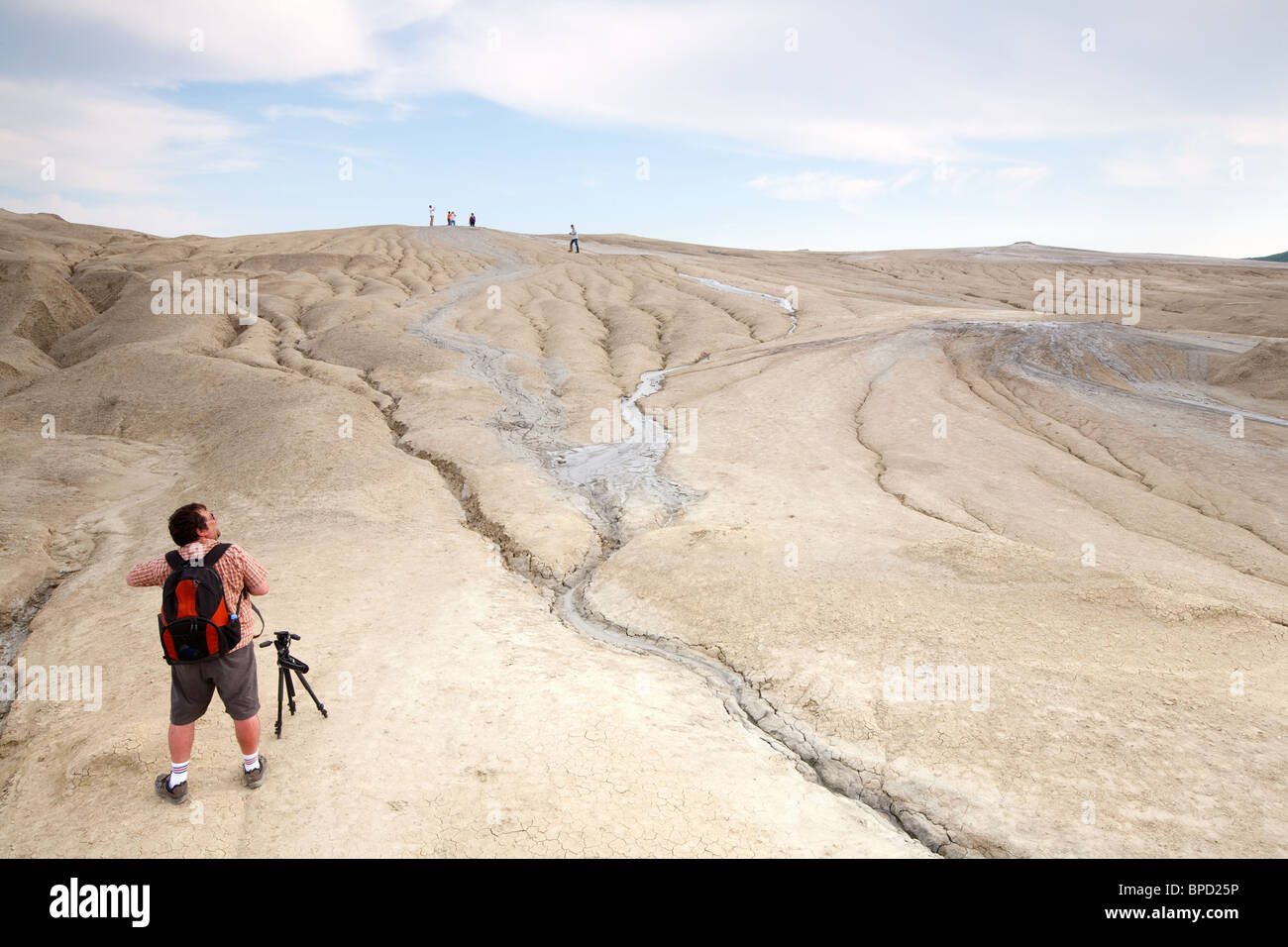 Fotografo escursioni Vulcano di fango a Berca Buzau County Romania Foto Stock
