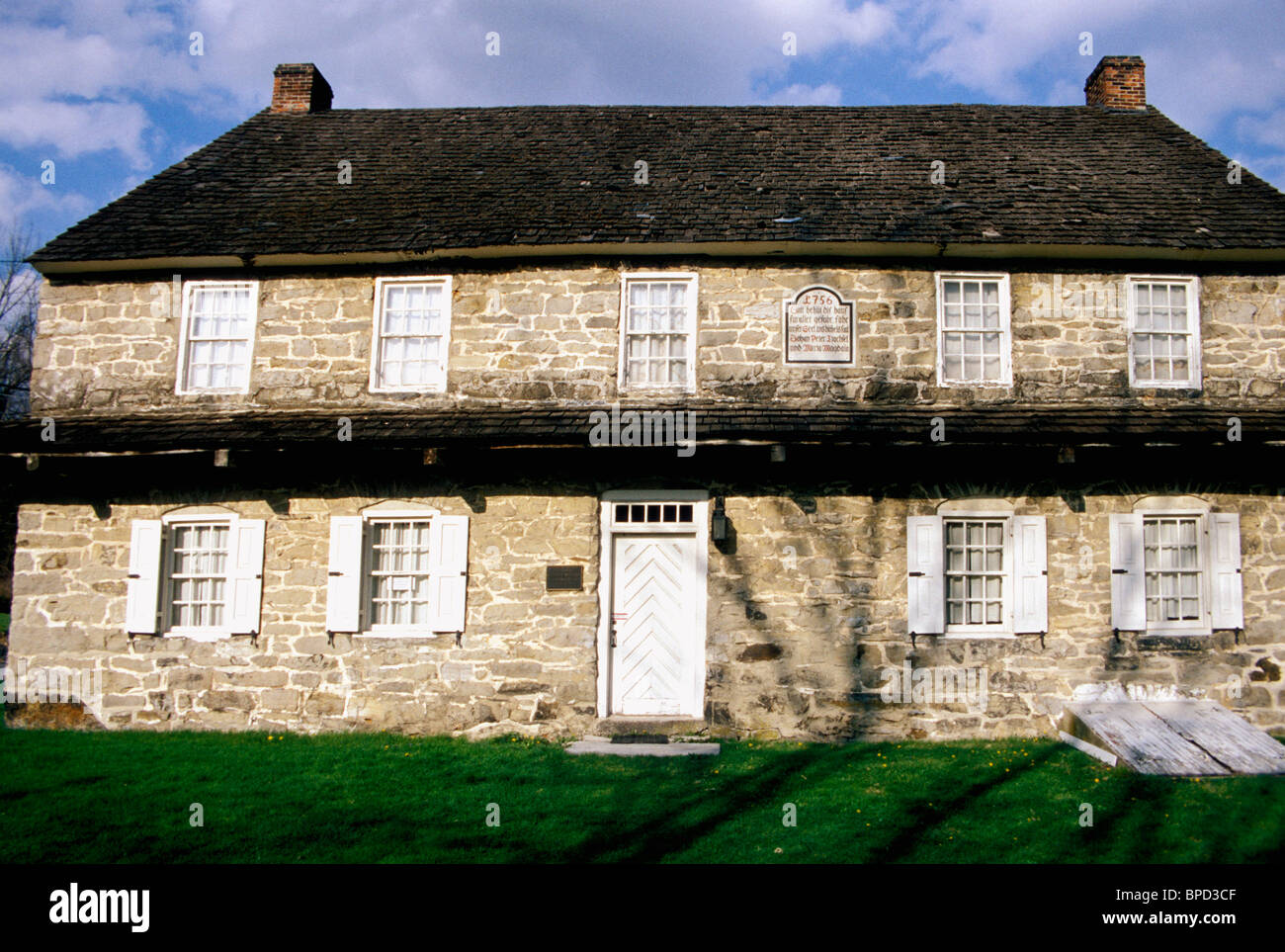 Casa Troxell-Steckel (1756), Orefield, Lehigh County, Pennsylvania, STATI UNITI D'AMERICA Foto Stock