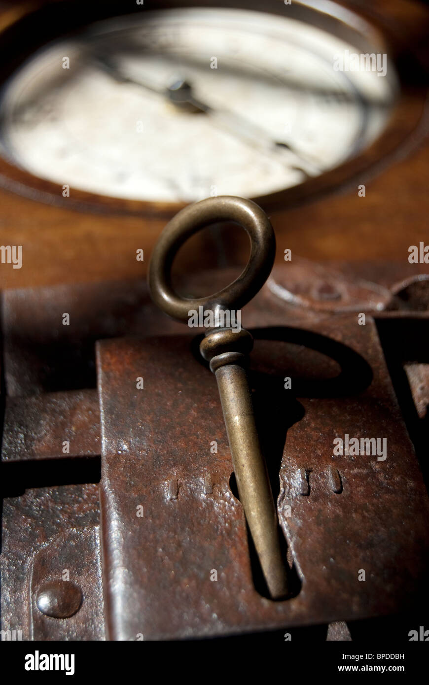 La chiave del tempo. Immagine concettuale Foto Stock