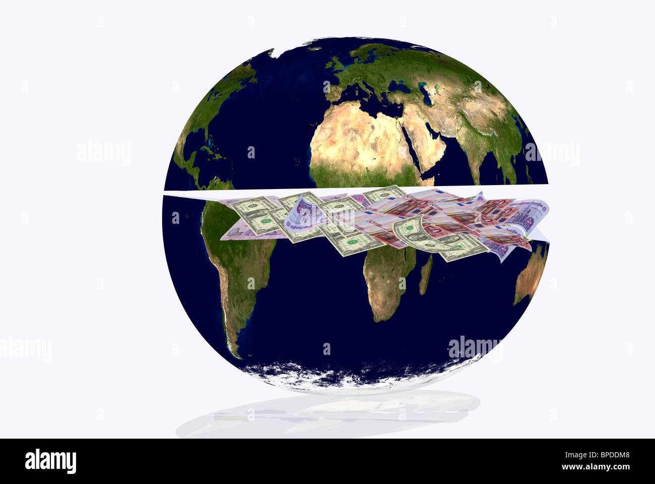 Crisi mondiale. L'emisfero settentrionale è ricco ma il sud è scarsa Foto Stock