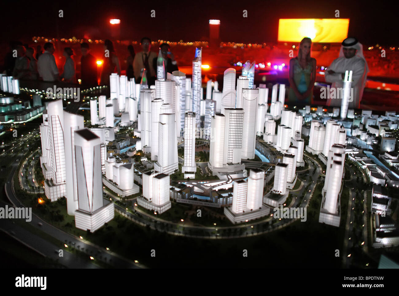 Il modello del nuovo progetto di costruzione Godolphin City Foto Stock